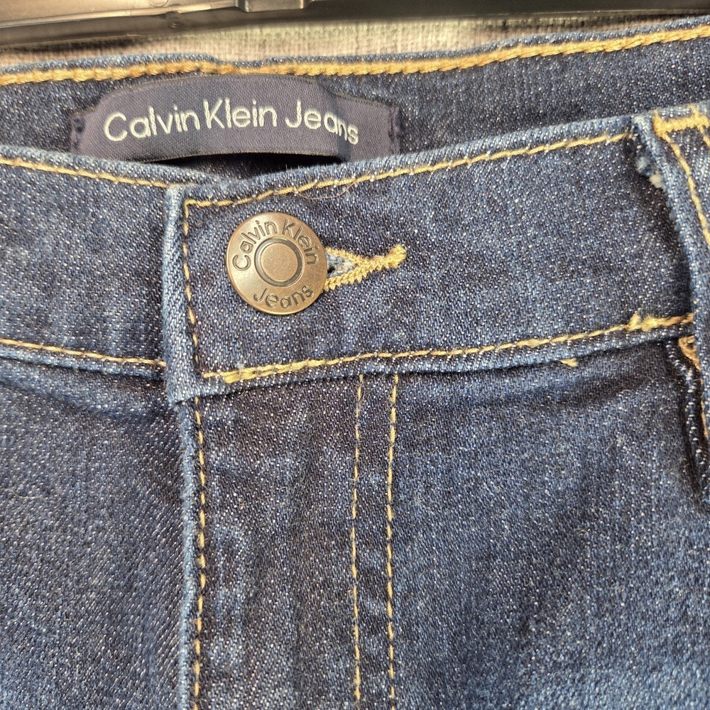 Calvin Klein Jeans Womens Shorts 90's High Rise Mom Denim 16/33 Festival Stretch - Picture 3 of 7